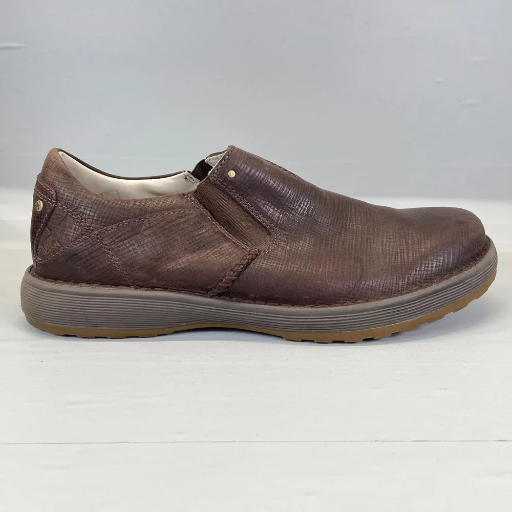 Dr. Martens Shoes Mens Size 12 Brown Leather Slip On Casual Comfort Loafers